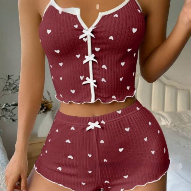 Women's Suspender Shorts Sexy Bow Suit Comfortable