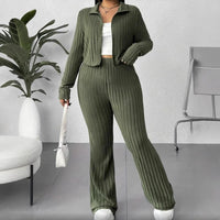 Women's Turtlenecks Wide Leg High Waist Suit