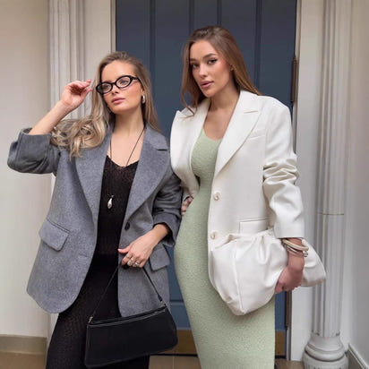 Long Elegant Tight Lazy V-neck Vest Dress